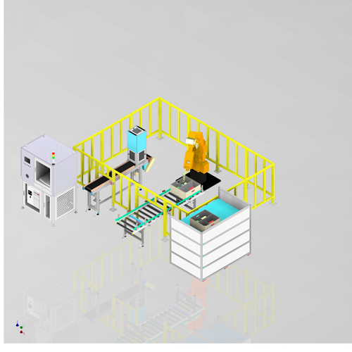 Industrial robot teaching workstation